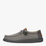 Hey Dude Shoes Men’s Wally Washed Canvas Shoes in Charcoal