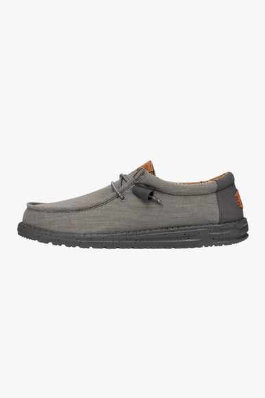 Hey Dude Shoes Men’s Wally Washed Canvas Shoes in Charcoal