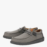 Hey Dude Shoes Men’s Wally Washed Canvas Shoes in Charcoal
