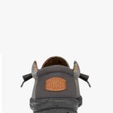 Hey Dude Shoes Men’s Wally Washed Canvas Shoes in Charcoal