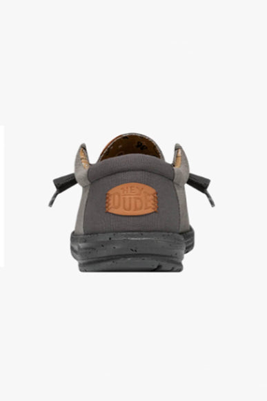 Hey Dude Shoes Men’s Wally Washed Canvas Shoes in Charcoal