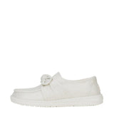HEYDUDE Women’s Wendy Bow Shimmer Shoes in Silver