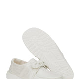 HEYDUDE Women’s Wendy Bow Shimmer Shoes in Silver