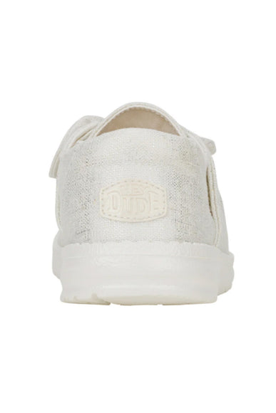 HEYDUDE Women’s Wendy Bow Shimmer Shoes in Silver