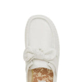 HEYDUDE Women’s Wendy Bow Shimmer Shoes in Silver