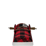 HEYDUDE Women’s Wendy Buffalo Plaid Shoes in Red/Black