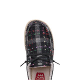 HEYDUDE Women’s Wendy Confetti Plaid Cozy Shoes in Black Multi
