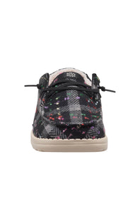 HEYDUDE Women’s Wendy Confetti Plaid Cozy Shoes in Black Multi