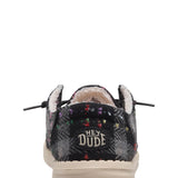 HEYDUDE Women’s Wendy Confetti Plaid Cozy Shoes in Black Multi