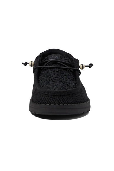 HEYDUDE Women’s Wendy Boho Crochet Shoes in Black