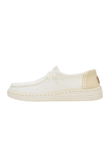 HEYDUDE Women’s Wendy Espadrille Woven Shoes in White