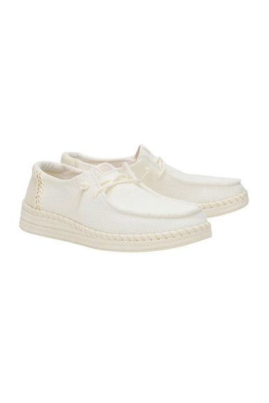 HEYDUDE Women’s Wendy Espadrille Woven Shoes in White