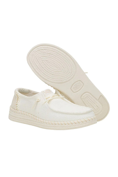 HEYDUDE Women’s Wendy Espadrille Woven Shoes in White
