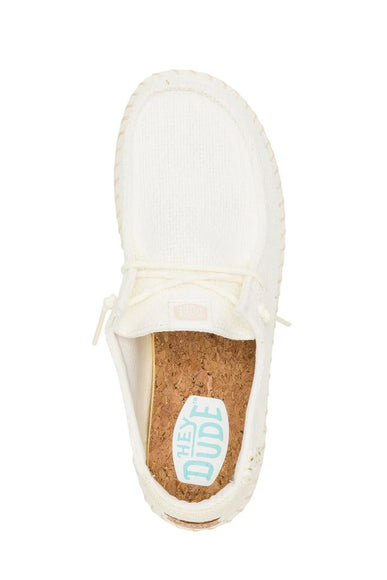 HEYDUDE Women’s Wendy Espadrille Woven Shoes in White