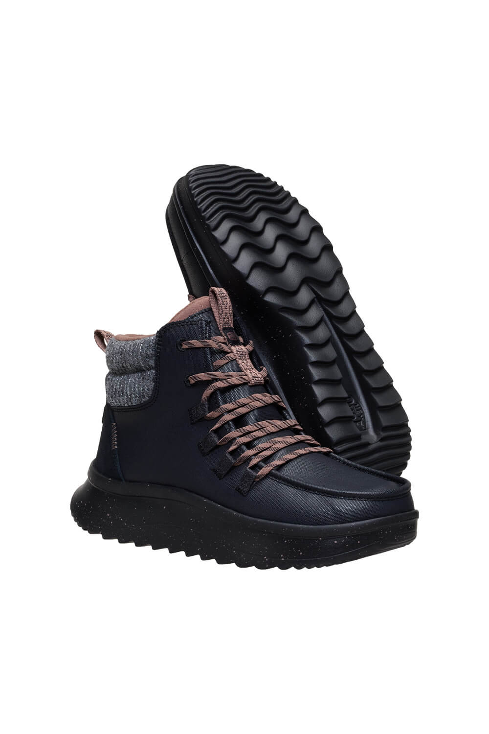 HEYDUDE Women’s Wendy Peak Apres Coated Canvas in Black