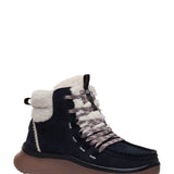 HEYDUDE Women’s Wendy Peak Apres Suede Cozy Stitch in Black