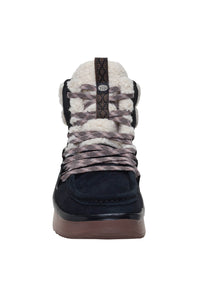 HEYDUDE Women’s Wendy Peak Apres Suede Cozy Stitch in Black