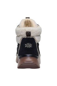 HEYDUDE Women’s Wendy Peak Apres Suede Cozy Stitch in Black