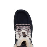 HEYDUDE Women’s Wendy Peak Apres Suede Cozy Stitch in Black