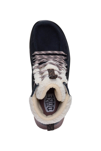 HEYDUDE Women’s Wendy Peak Apres Suede Cozy Stitch in Black