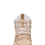 HEYDUDE Women’s Wendy Peak Apres Suede Cozy Stitch in Tan