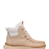 HEYDUDE Women’s Wendy Peak Apres Suede Cozy Stitch in Tan