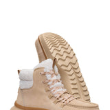 HEYDUDE Women’s Wendy Peak Apres Suede Cozy Stitch in Tan