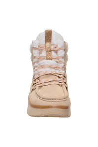 HEYDUDE Women’s Wendy Peak Apres Suede Cozy Stitch in Tan