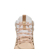 HEYDUDE Women’s Wendy Peak Apres Suede Cozy Stitch in Tan