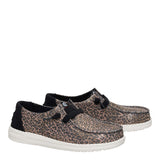 HEYDUDE Women’s Wendy Sparkle Animal Shoes in Leopard