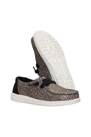 HEYDUDE Women’s Wendy Sparkle Animal Shoes in Leopard