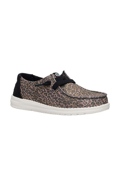 HEYDUDE Women’s Wendy Sparkle Animal Shoes in Leopard