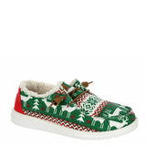 HEYDUDE Women’s Wendy Ugly Sweater Faux Shear Shoes in Green