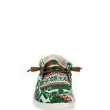 HEYDUDE Women’s Wendy Ugly Sweater Faux Shear Shoes in Green