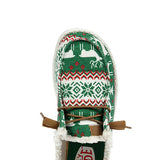 HEYDUDE Women’s Wendy Ugly Sweater Faux Shear Shoes in Green