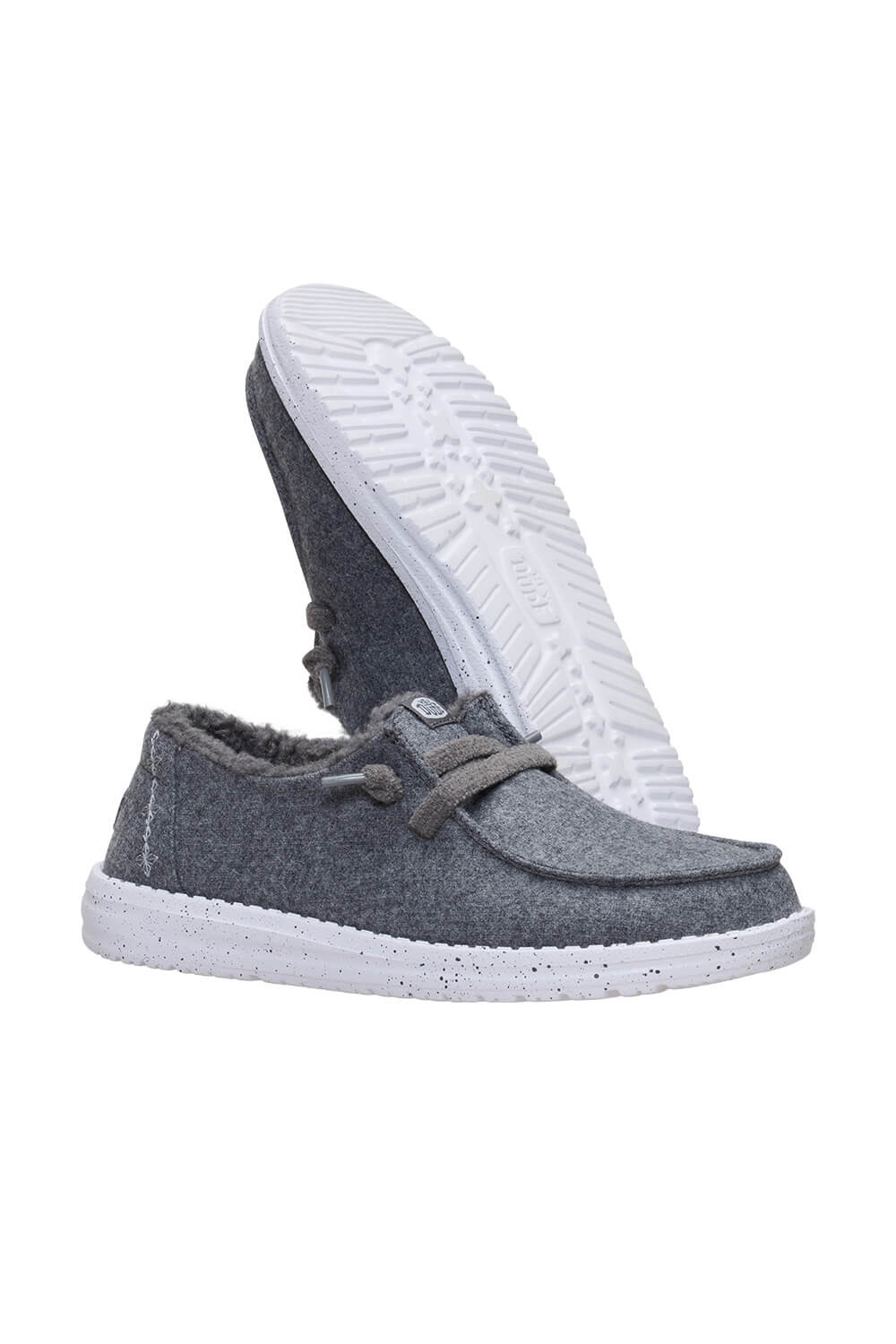 HEYDUDE Women’s Wendy Wool Cozy Shoes in Charcoal 