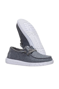 HEYDUDE Women’s Wendy Wool Cozy Shoes in Charcoal 