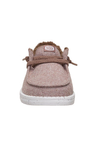 HEYDUDE Women’s Wendy Wool Cozy Shoes in Walnut