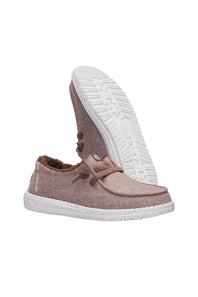HEYDUDE Women’s Wendy Wool Cozy Shoes in Walnut