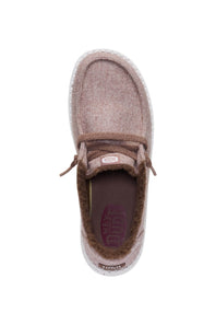 HEYDUDE Women’s Wendy Wool Cozy Shoes in Walnut