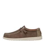 HEYDUDE Men’s Wally Fabricated Leather Shoes in Tan