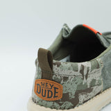 HEYDUDE Men’s Wally Funk Hunt Camo Shoes in Olive