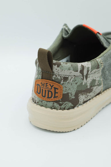 HEYDUDE Men’s Wally Funk Hunt Camo Shoes in Olive