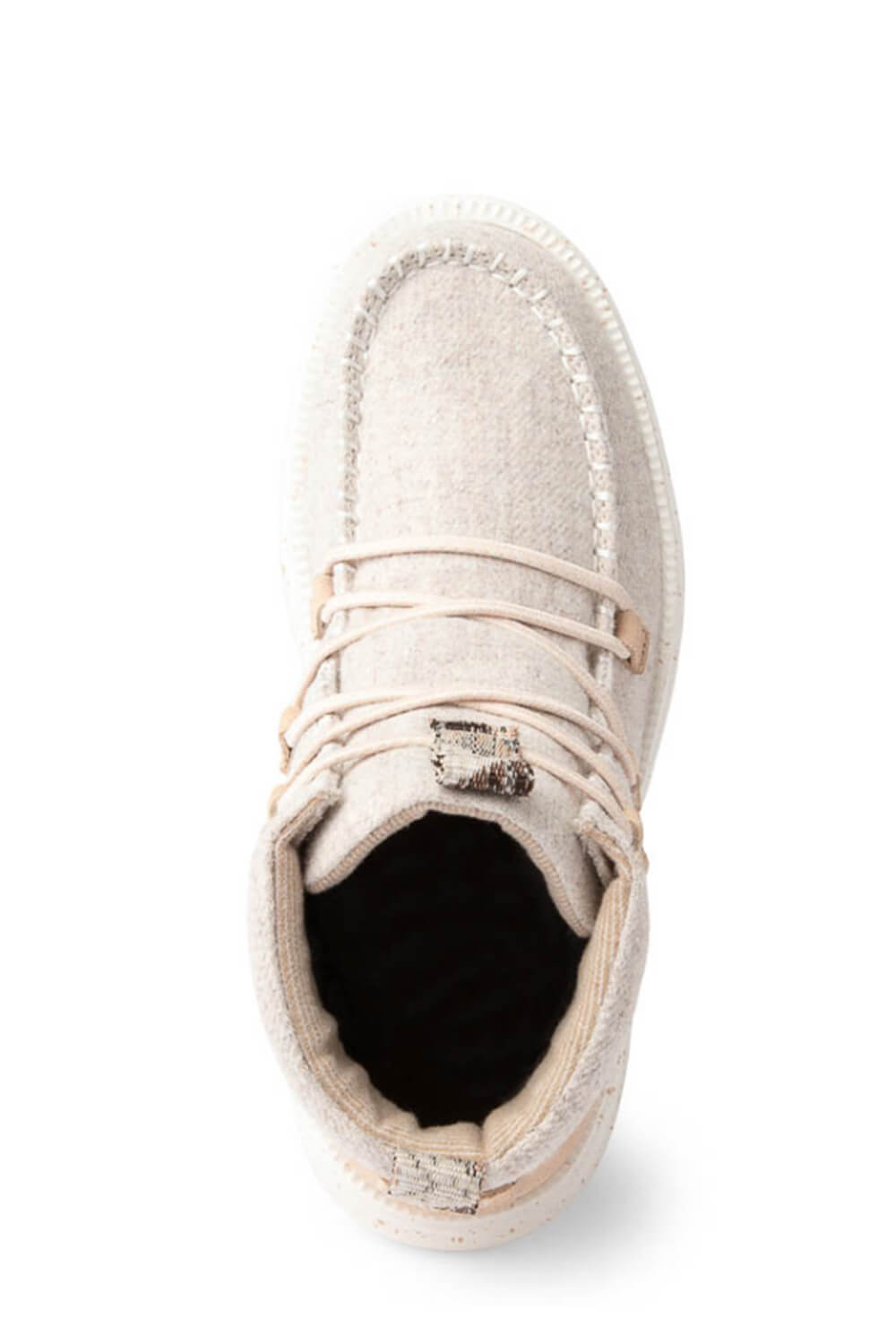 HEYDUDE Women s Reyes Lace Up Wool Booties in Grey 40182 007