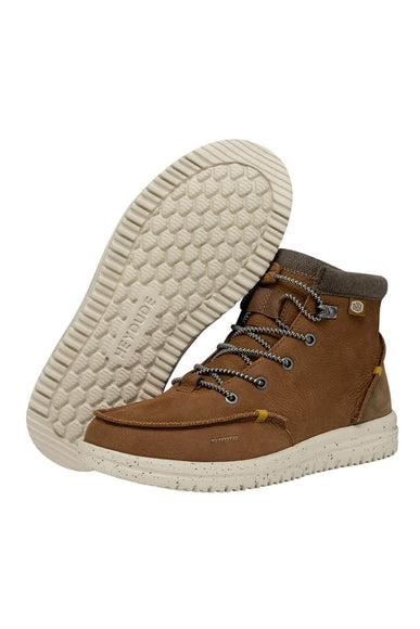 HEYDUDE Men’s Brandley Leather Boots in Cognac