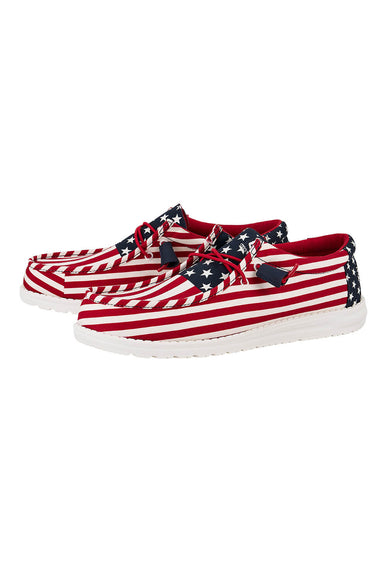 HEYDUDE Men’s Wally Americana Shoes in American Flag