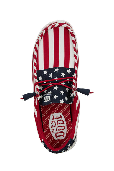 HEYDUDE Men’s Wally Americana Shoes in American Flag