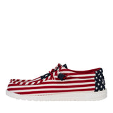 HEYDUDE Men’s Wally Americana Shoes in American Flag