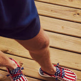 HEYDUDE Men’s Wally Americana Shoes in American Flag
