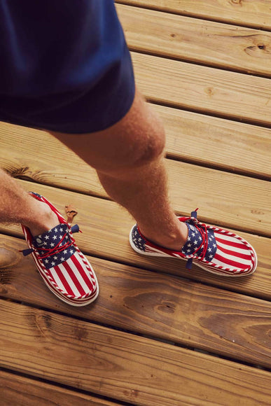 HEYDUDE Men’s Wally Americana Shoes in American Flag